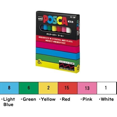 

Posca Marker PC-3M Set 8 color