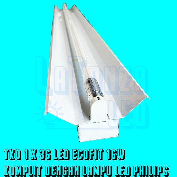 Kap Lampu Tko Led 1X36 120Cm Kap Tko Tl 1X16 Philips Komplit