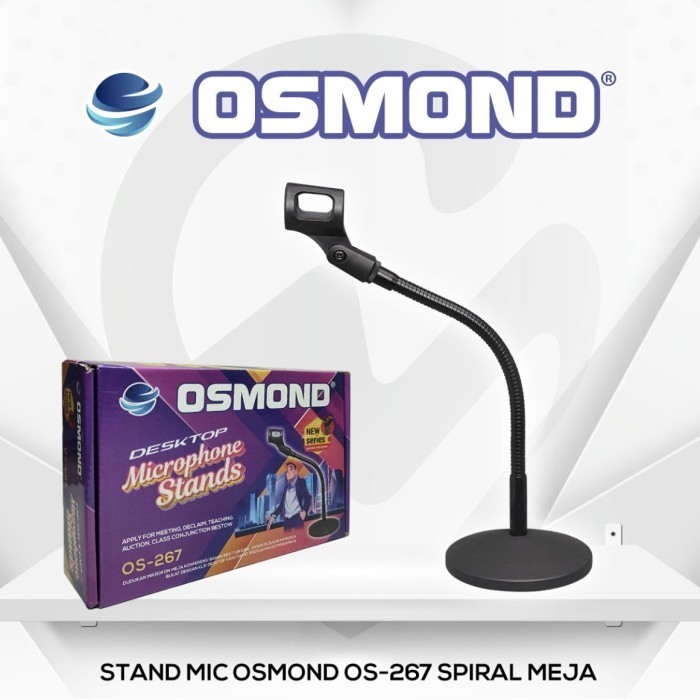 Desktop Microphone Stand Cagak Mic Spiral Meja Podium Os-267 Osmond
