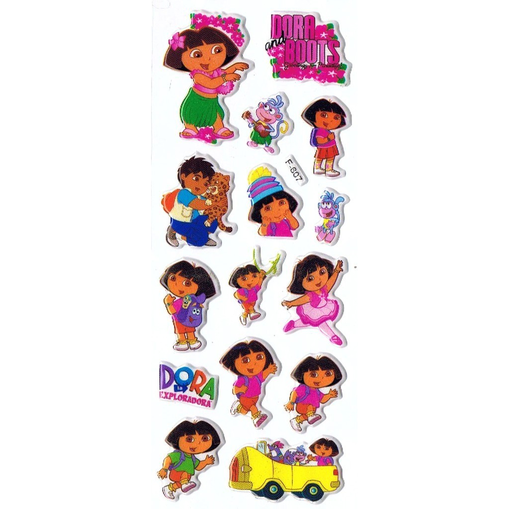 

SK399 Stiker Sticker Timbul Set Strip Aneka Gambar Kartun Dora Explore