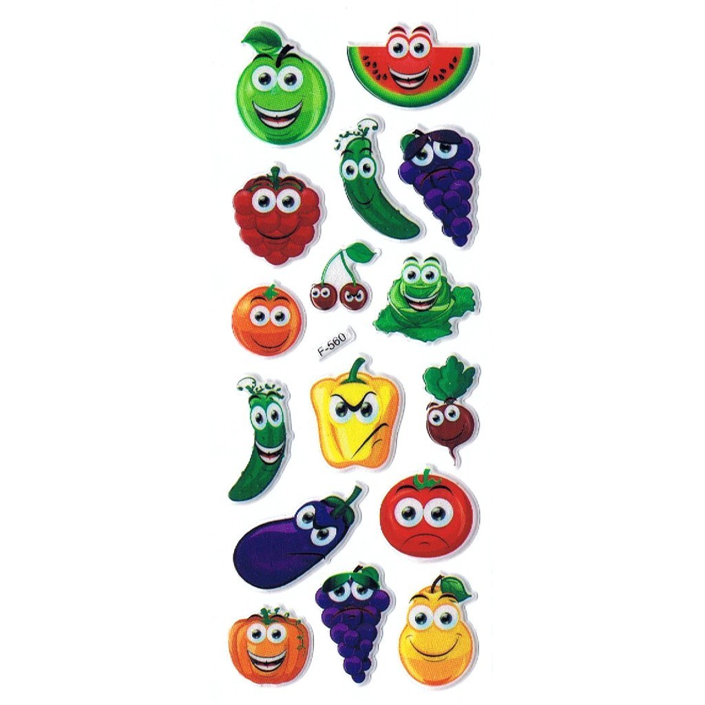 

SK500 Stiker Sticker Timbul Set Strip Aneka Gambar Kartun Buah Fruit