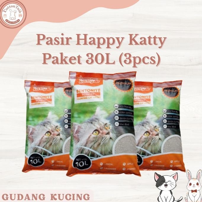 

Happy Katty 30L ( 3pcs ) / Pasir Kucing Happy Katty Premium 30L (3pcs)