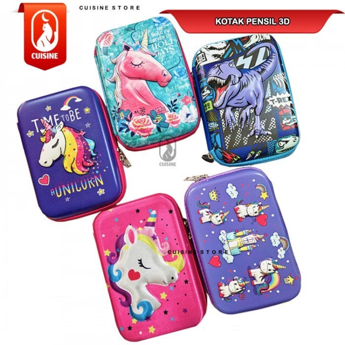 

Kotak Tempat Sil Eva Besar 3D Timbul Unicorn Sil Case 22 Cm