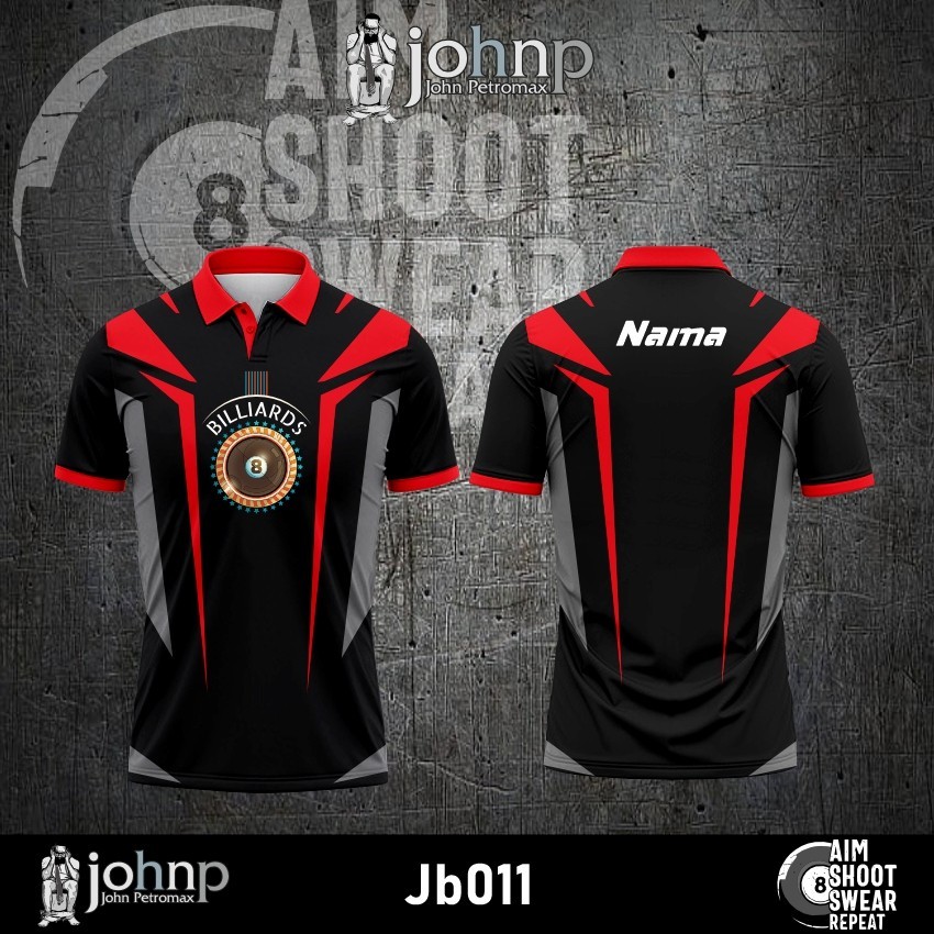 JERSEY BILLIARD BAJU BILLIARD Kerah Polo atau Resleting JB011