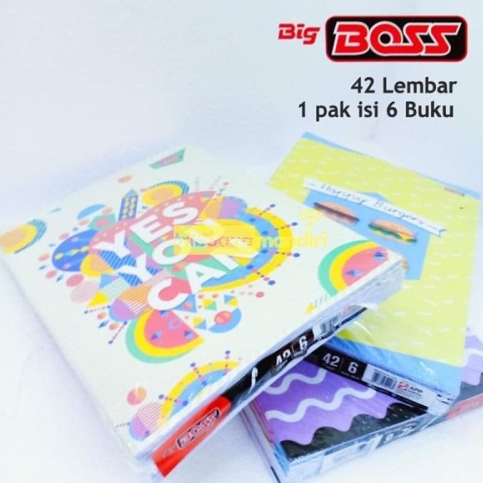 

TERMURAH Buku tulis Big Boss 42 lembar 6 buku per pak - BIGBOSS BOXY
