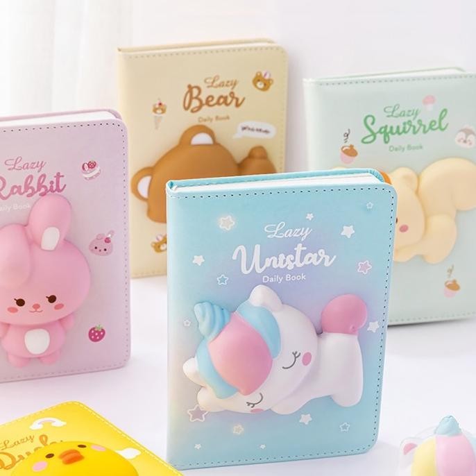 

TOKKADO Fuwa Squishy Daily Notebook Agenda Buku Catatan Anak Lucu