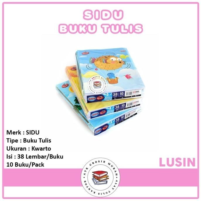 

TEMURAH!!! Buku Tulis SINAR DUNIA / SIDU 10x38 Lembar