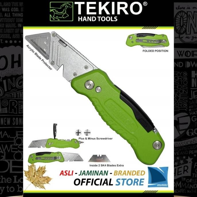 

Pisau Cutter 7" inch INDUSTRIAL TACTICAL Potong 90-180 Derajat TEKIRO