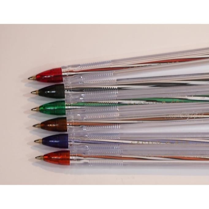 

Ballpoint /Pulpen Faster C600 , 0.7mm isi 12 pcs - black, blue & red