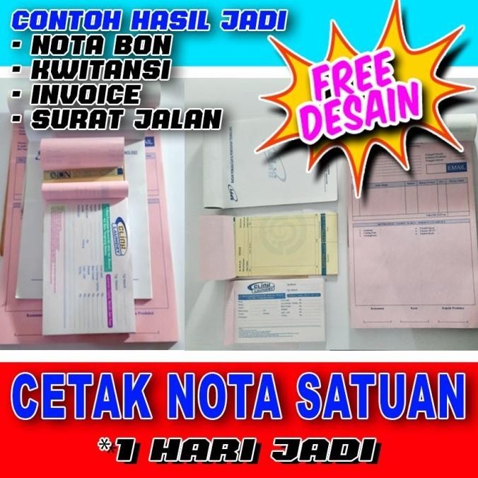 

BUKU NOTA, SURAT JALAN, KWITANSI KARBON NCR - Satuan