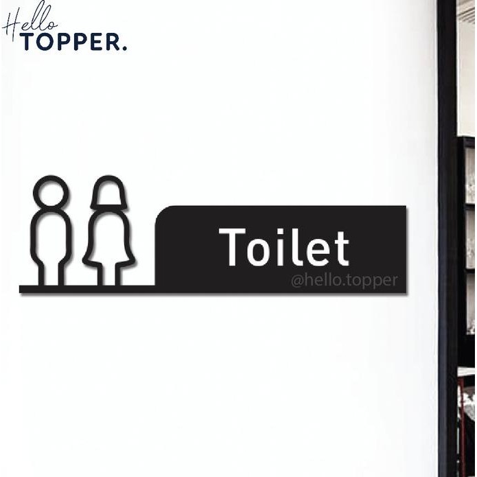 

Sign Akrilik Toilet Restroom Acrylic Signage Hollow UV Print