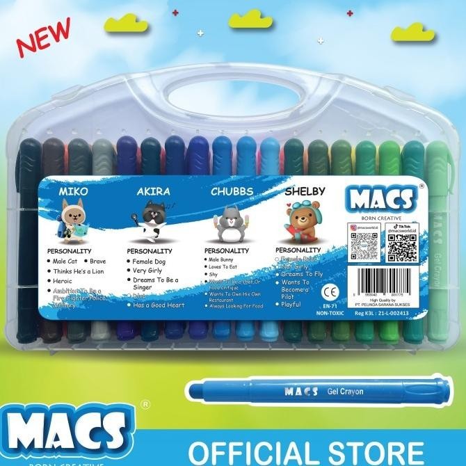 

Gel Crayon 36 Warna Colors