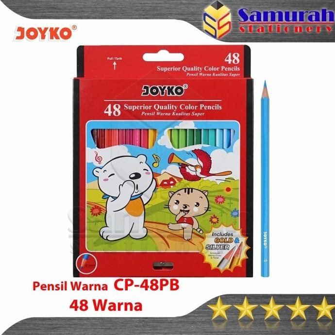 

Pensil Warna Joyko CP 48 PB Warna Panjang Color Pencil CP-48PB Colors