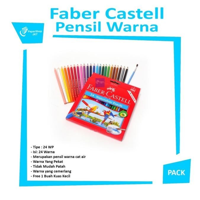 

Faber Castell Pensil Warna 24 Watercolour Pencils