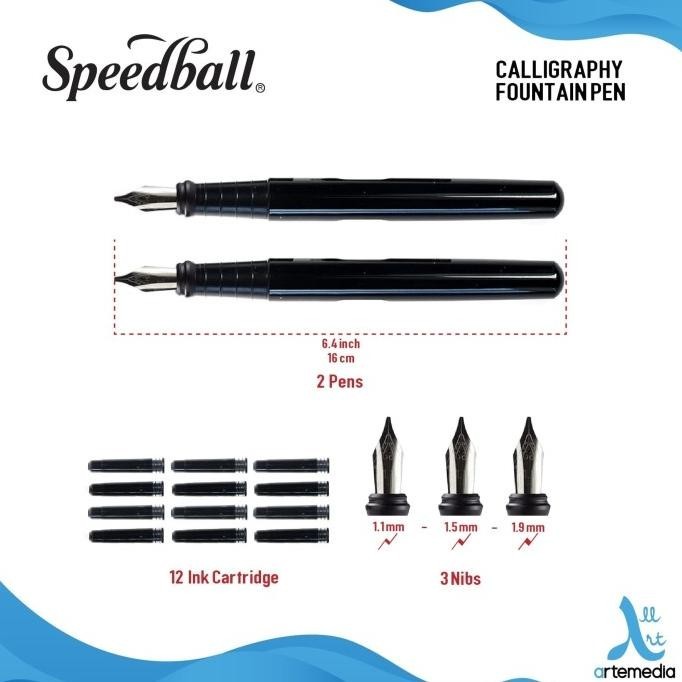 

Pena Kaligrafi Speedball Deluxe Calligraphy Fountain Pen Set