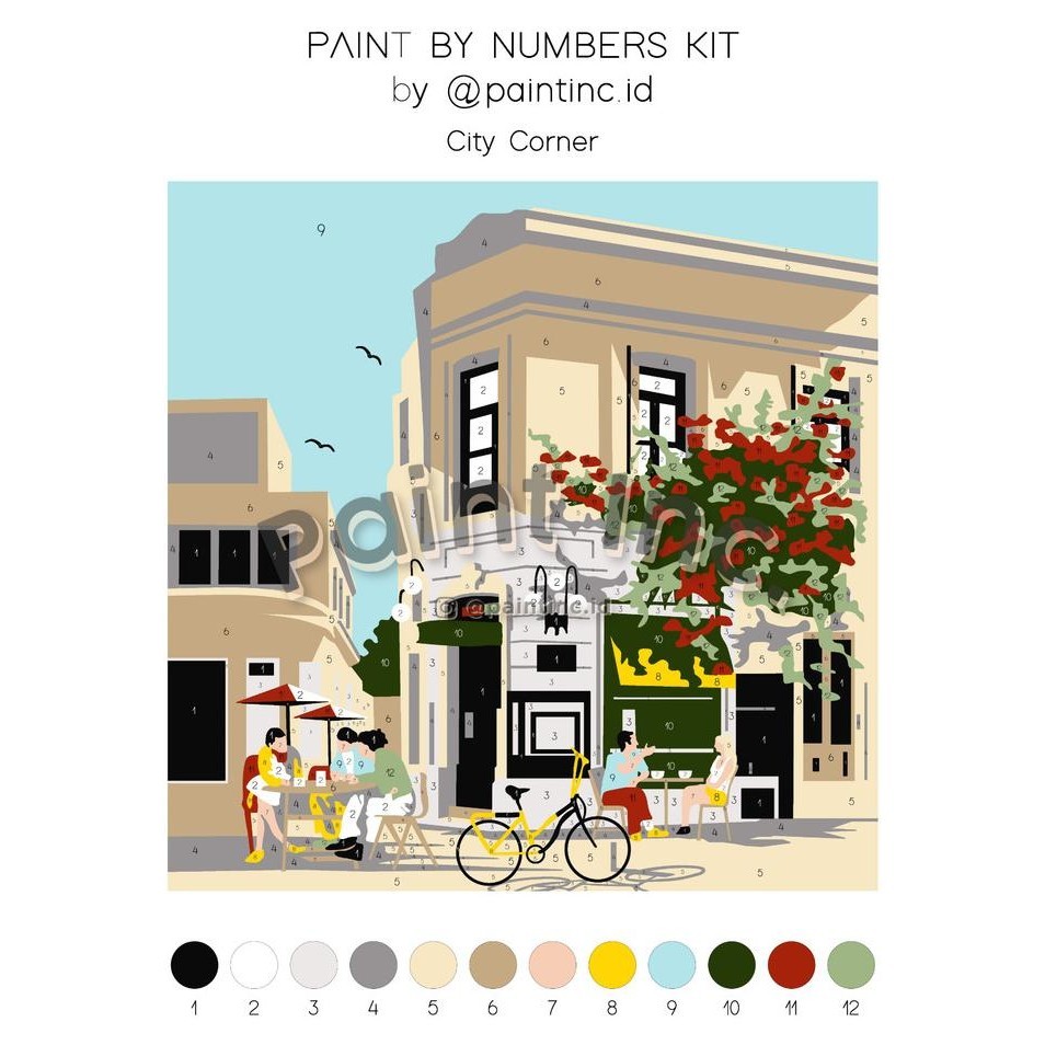 

Paint by Numbers Kit: City Corner | Painting Kit | Gift |Hampers