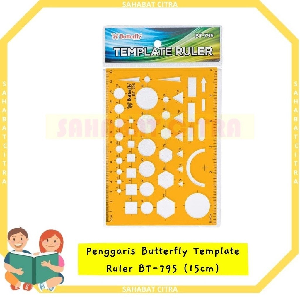 

PENGGARIS TEMPLATE RULER BT-795 BUTTERFLY 圆形的尺子