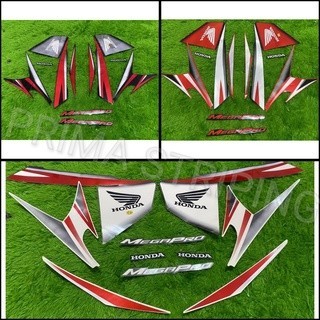 SSTRIPING STIKER MOTOR MEGAPRO 2012 MONOSHOCK PUTIH TERMURAH