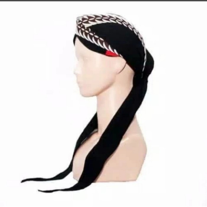 Surjan Lurik+Celana Batik+Blangkon, 1 Set Lengkap Baju Pria Adat Jawa