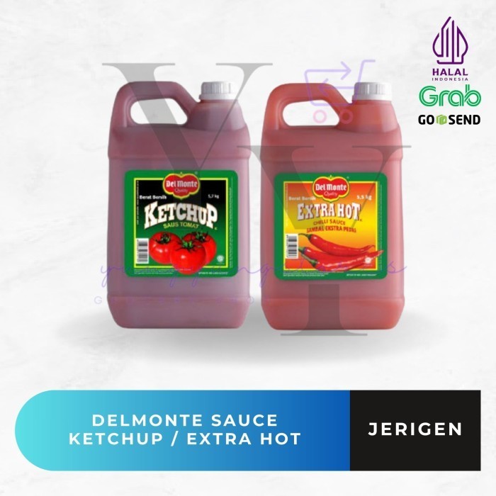 

Delmonte Ketchup / Extra Hot / Saus Tomat / Sambal Galon 5,5 / 5,7 Kg