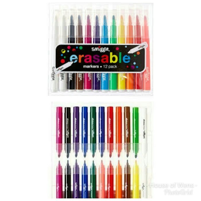 

SMIGGLE MARKER COLOUR ERASE ME PACK X20