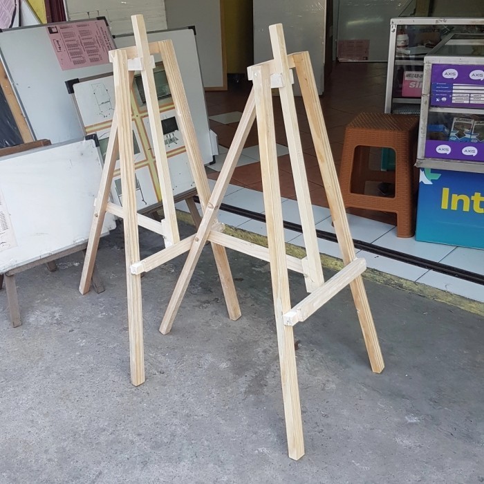 

standing segitiga kayu whiteard untuk ukuran 60x80cm 60x90cm