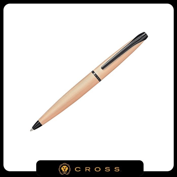 

ATX Brushed Rose Gold Ballpoint Pen With Polished Black PVD 882-42