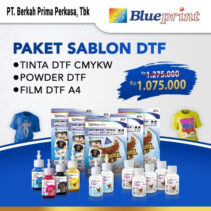 

Paket Sablon DTF , Tinta, Powder, DTF Film