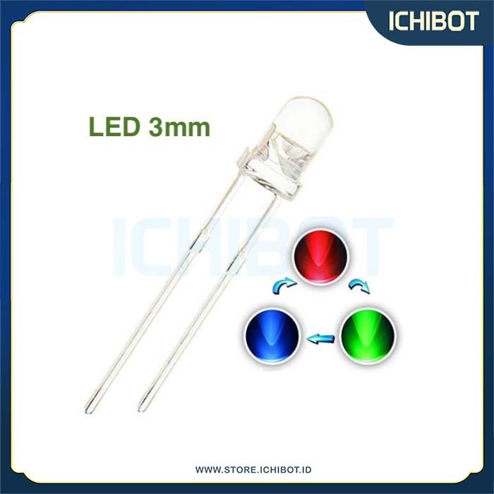 Led 3mm Warna Flashing Blink Otomatis 2 Pin - Slow