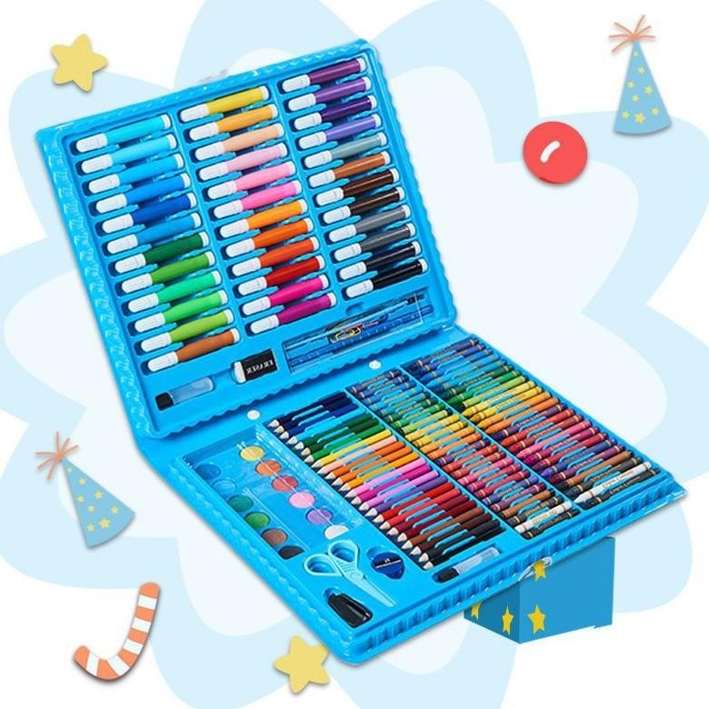 

150 set pensil warna dan crayon set anak / Crayon set 150 pcs / pensil warna anak