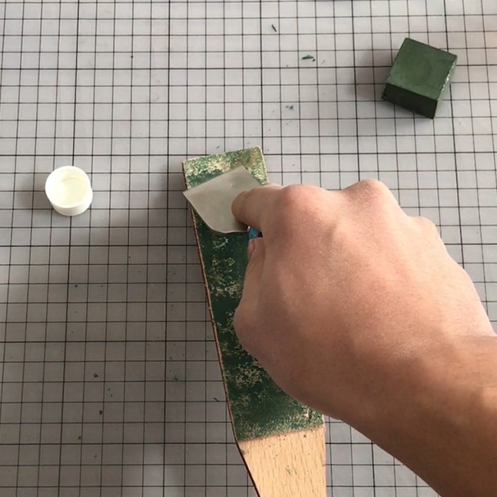 Stroping Kulit Asah Dua Sisi Kulit Sapi Pengasah Pisau Asahan Pisau Strop Sharpening Compound