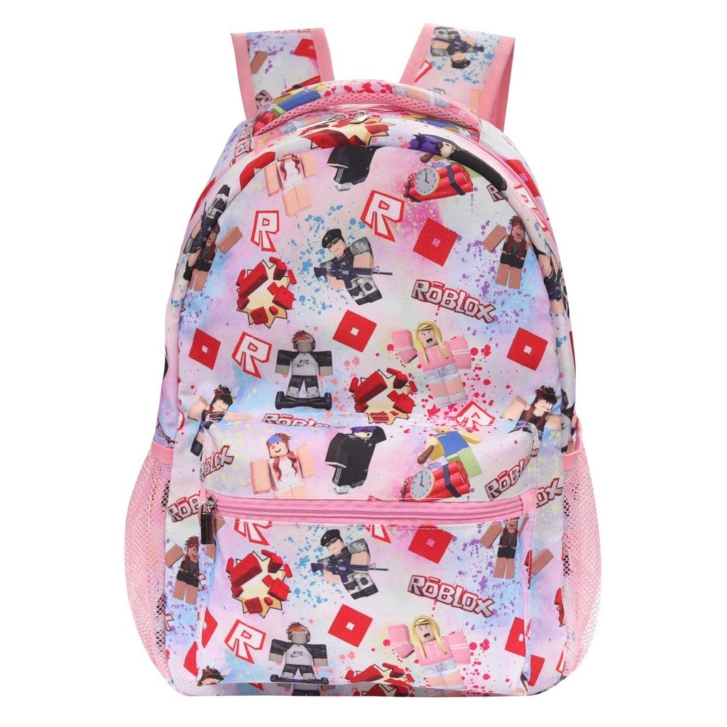 

ROBLOX Tas Sekolah Ransel untuk Siswa Sekolah Menengah Pertama Tas Sekolah Kartun Anime Hadiah Ulang Tahun Anak untuk Anak Perempuan Laki-laki