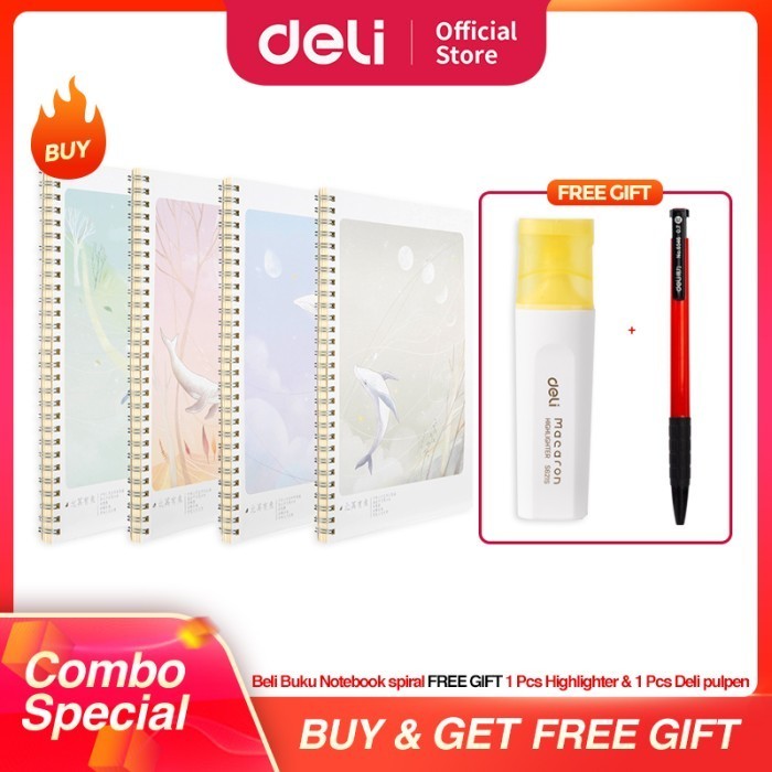 

SUPER HEMATDeli Spiral Noteok / Buku Tulis A5 B5