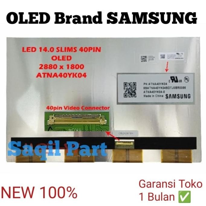 LCD Layar Asus VivoBook 14X OLED 14.0 inch 40Pin QHD 2880x1800 ASLI