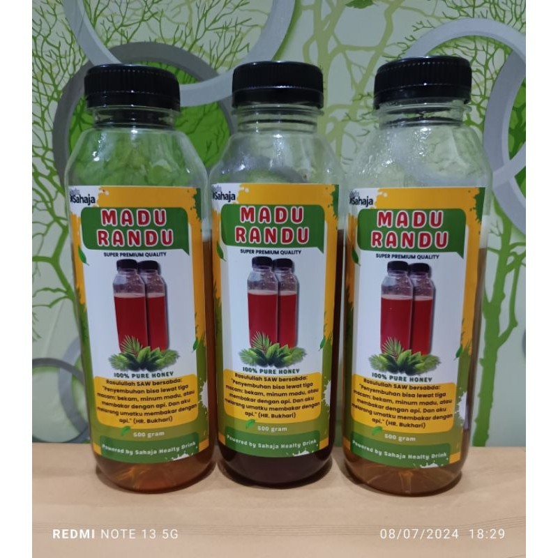 

Madu Randu Murni 100% Nektar Super Premium (tanpa campuran gula) untuk magh, asam lambung dan stamina tubuh isi 500 gram