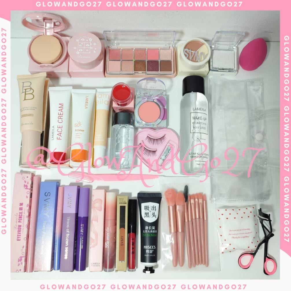 Flashsale Paket Makeup Super Lengkap 26 Items Set Makeup Seserahan Hadiah Cod