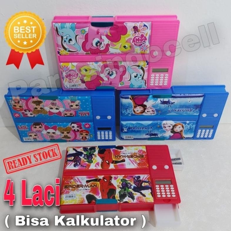 

Tempat Pensil Bisa Kalkulator 3in1 Kotak Pensil Anak Stationery Alat Tulis Box