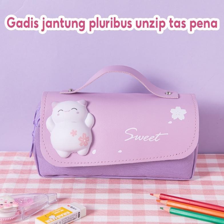 

Kotak Pensil Dekompresi Perempuan Lucu Lembut Lucu Anak-anak Siswa Sekolah Dasar Berkapasitas Besar Dengan Dekompresi