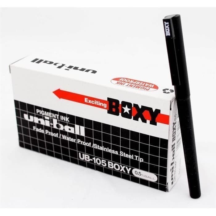 

Arom Ball Pen Pulpen Pena Boxy Uniball/ Uni Ball Ub-105 Bolpen Murah