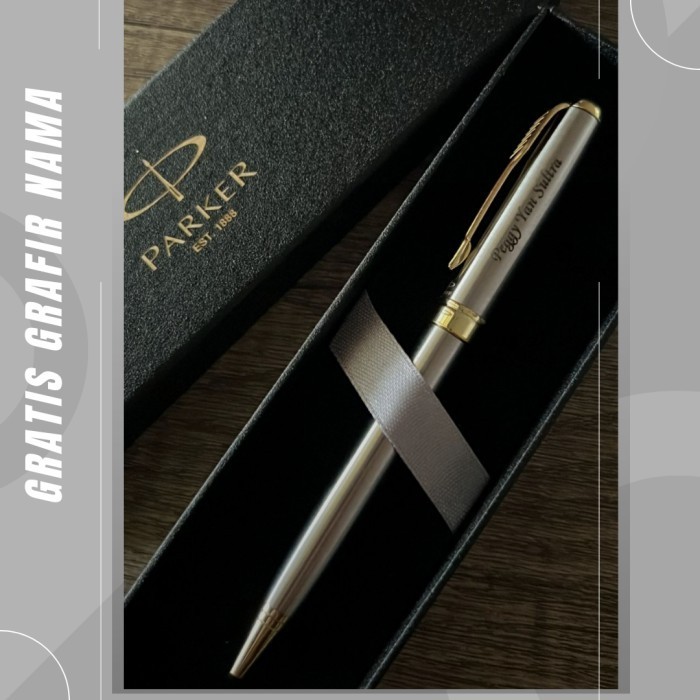 

Arom Pulpen Ballpoint Mewah Parker Slim Sonet Exclusive Gratis Grafir Nama