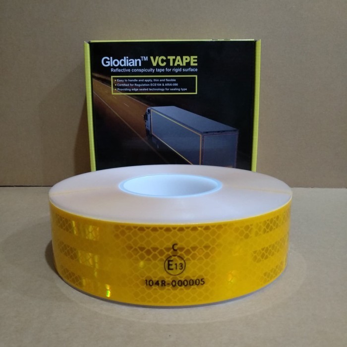 

Sticker Reflective Glodian VC Tape REFLOMEX warna KUNING