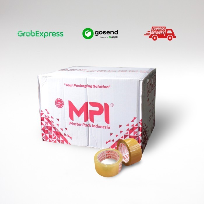 

Lakban Bening - Lakban Cokelat 45 mm x 60 Yard MPI 1 Dus isi 72 Roll