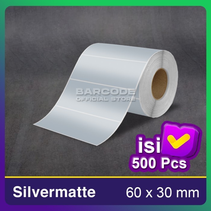 

Label Silver Matte 60x30 Stiker de 60 x 30 mm Silvermate isi 500