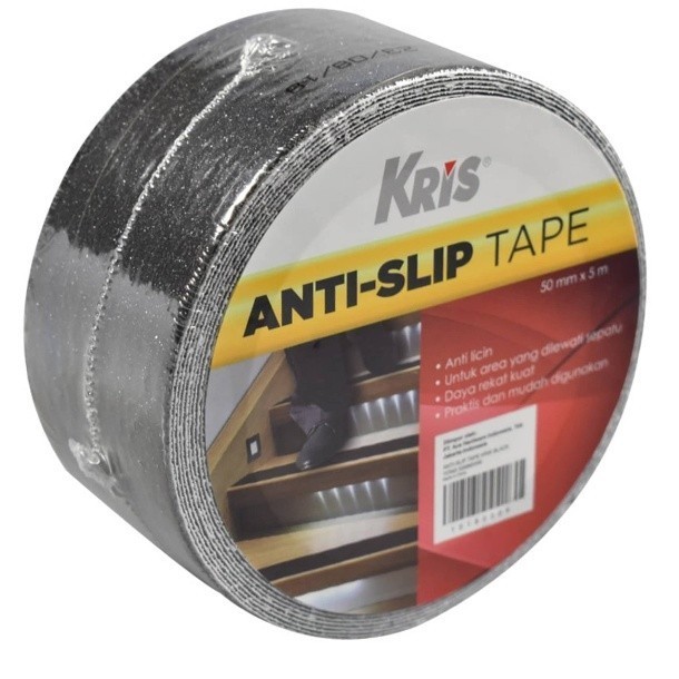 

Isolasi Anti Slip Kris 5cm x 5m Hitam Lakban anti slip lantai tangga