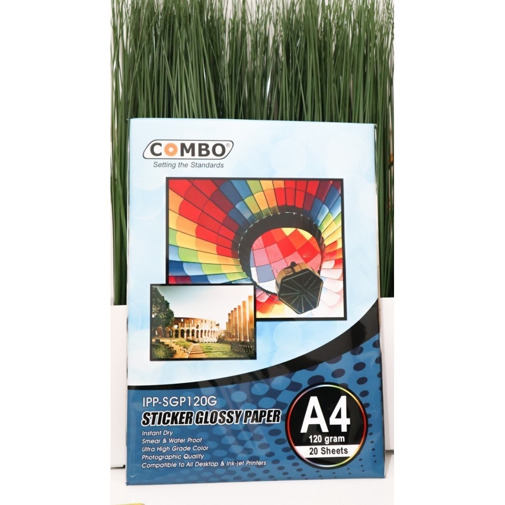 

Paket 1 Lusin Sticker Glossy Paper A4 120G -Kertas Photo A4 120G