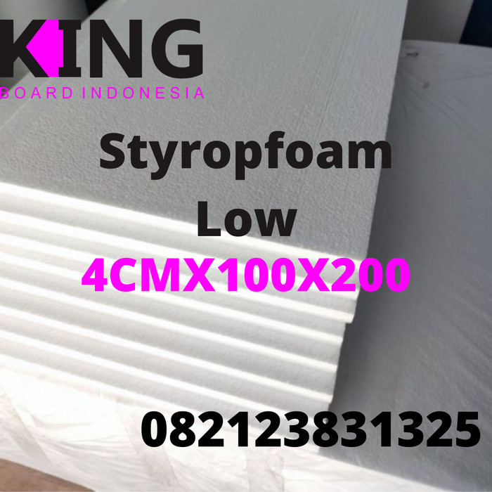 Styrofoam low 4 cm Lembaran 100 x 200