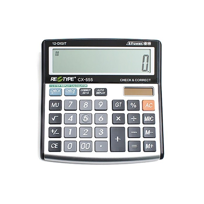 

KALKULATOR Merk RE TYPE CX 555 Calculator CX-555 Retype