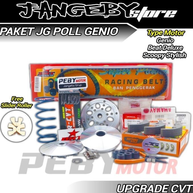 Pully Pulley Custom Genio Beat 2020 Paket Jg Poll Upgrade Cvt Jangeby