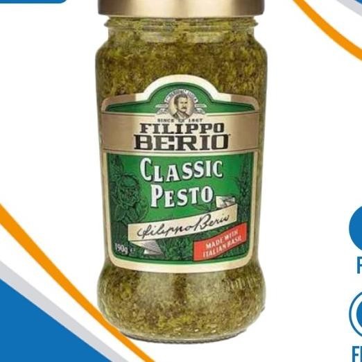 

Filippo Berio Classic Pesto 190Gr / Saus Pasta Spagheti Pesto Basil
