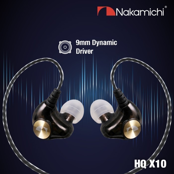 Nakamichi Hq X10 Dynamic Driver In Ear Monitor Wired Earphone Mic